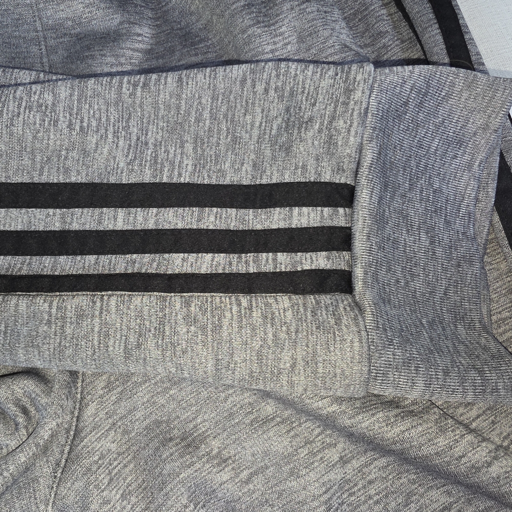 Adidas Heather Gray Sweatpants With Cuff Ankle.